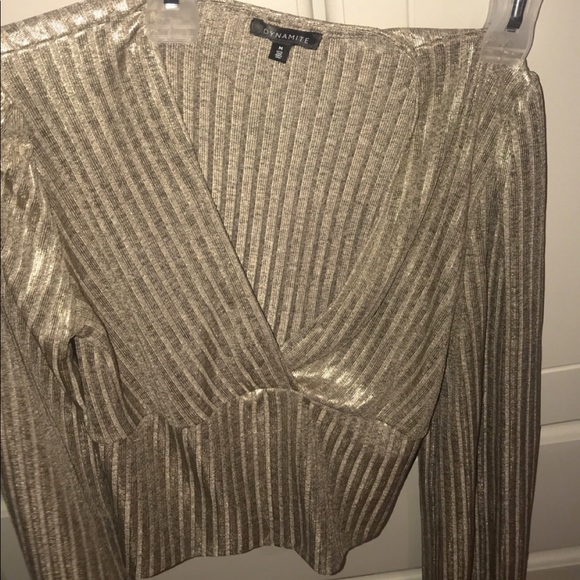 BRONZY METALLIC DYNAMITE TOP - Picture 3 of 8